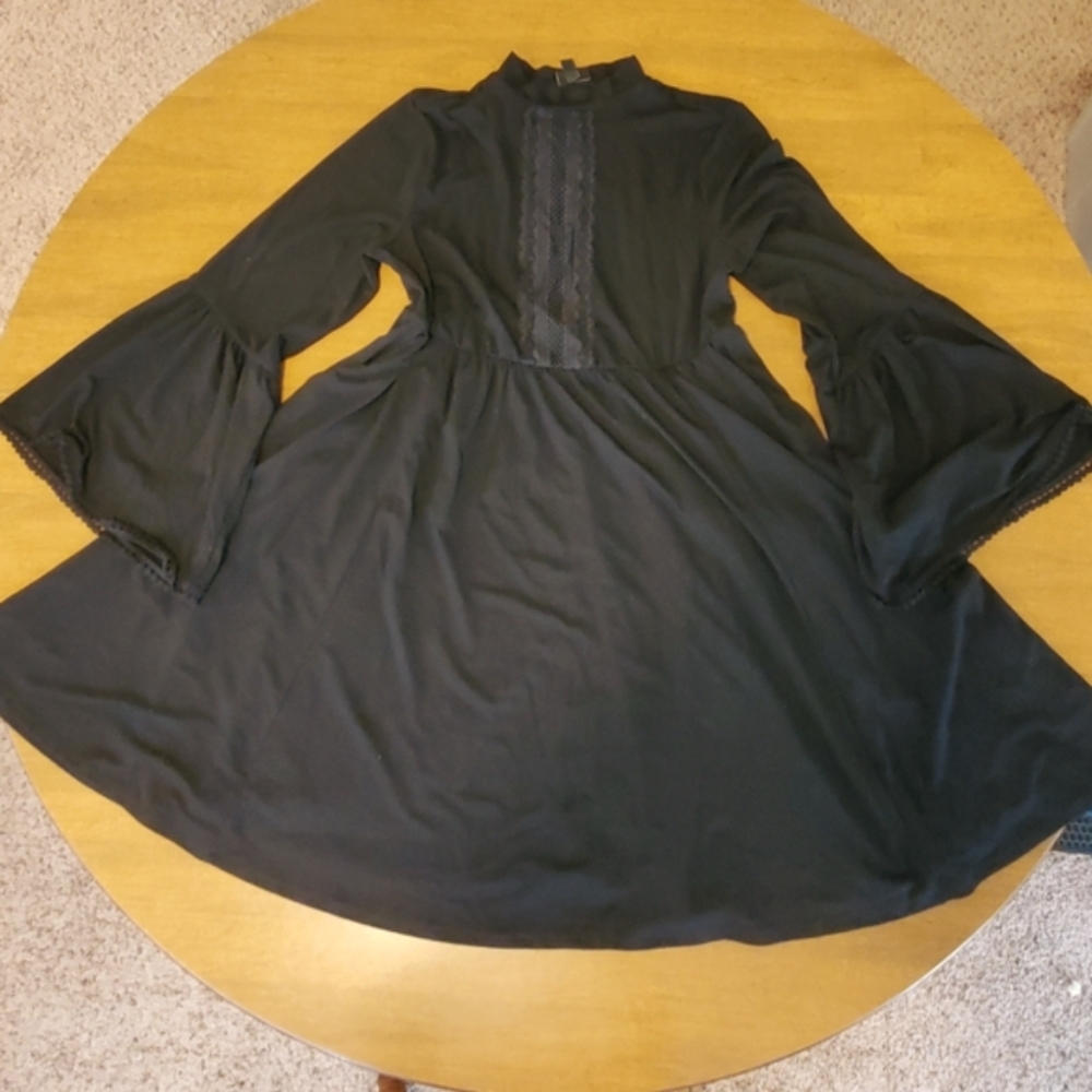 Torrid Black LONG SLEEVE Skater Dress Mini - HAS POCKETS!!!!!